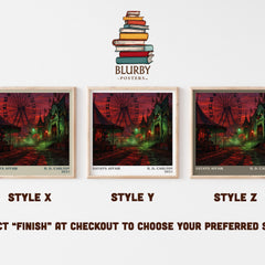 Satan's Affair literary print in frame leaning in hallway – romance wall art