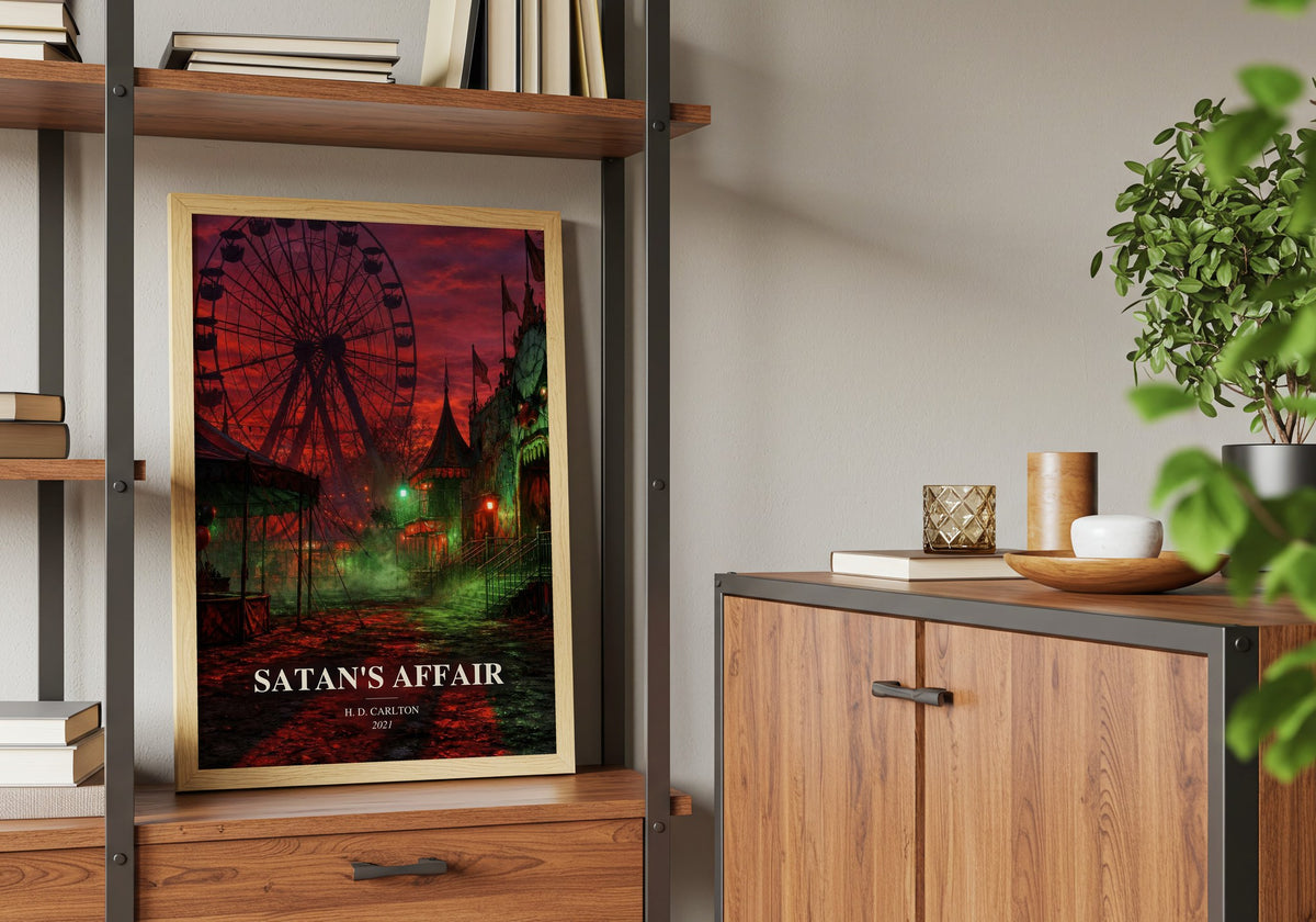 Satan's Affair book watercolour illustration paper finish options – matte satin gloss