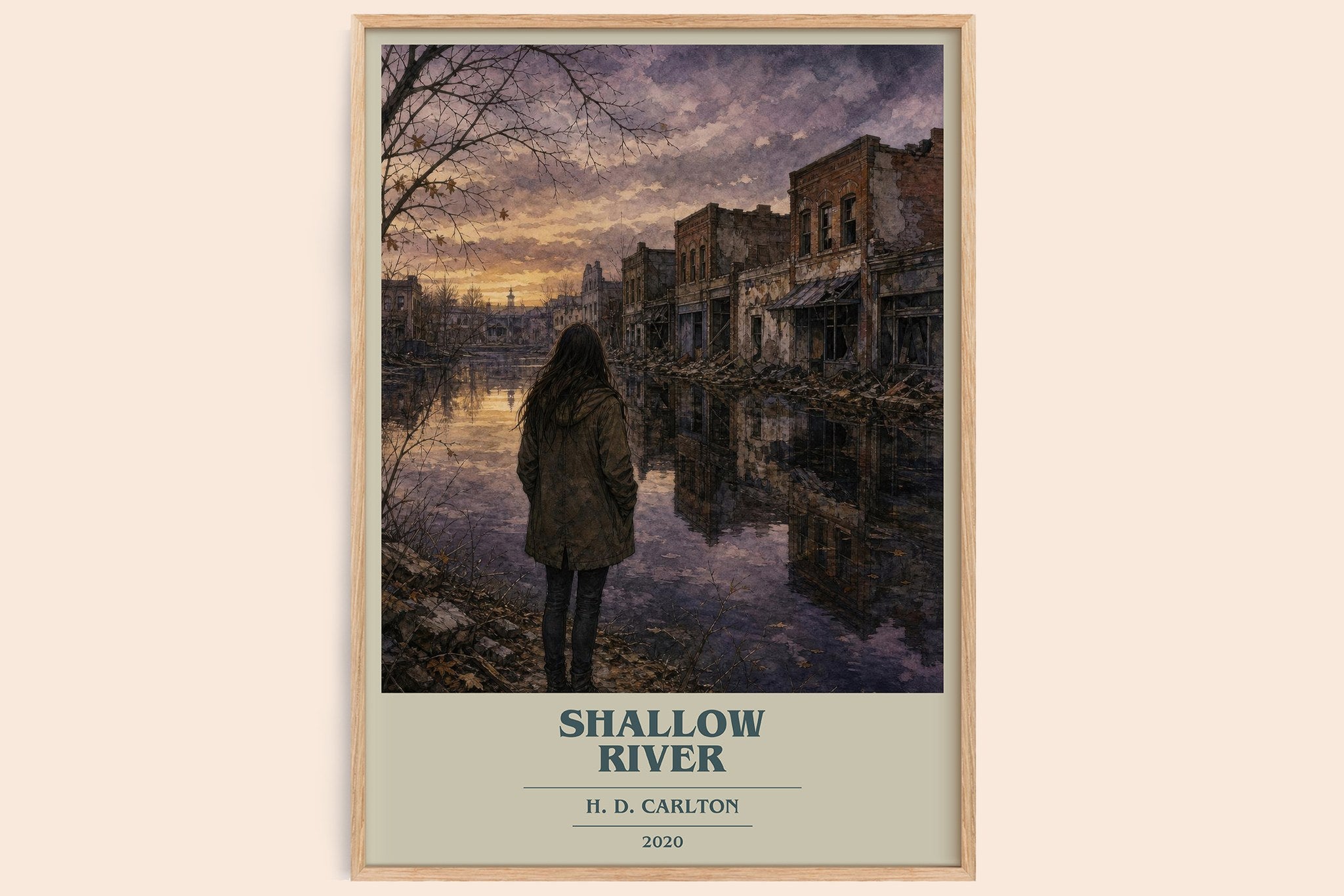Shallow River Book Cover Poster by H. D. Carlton