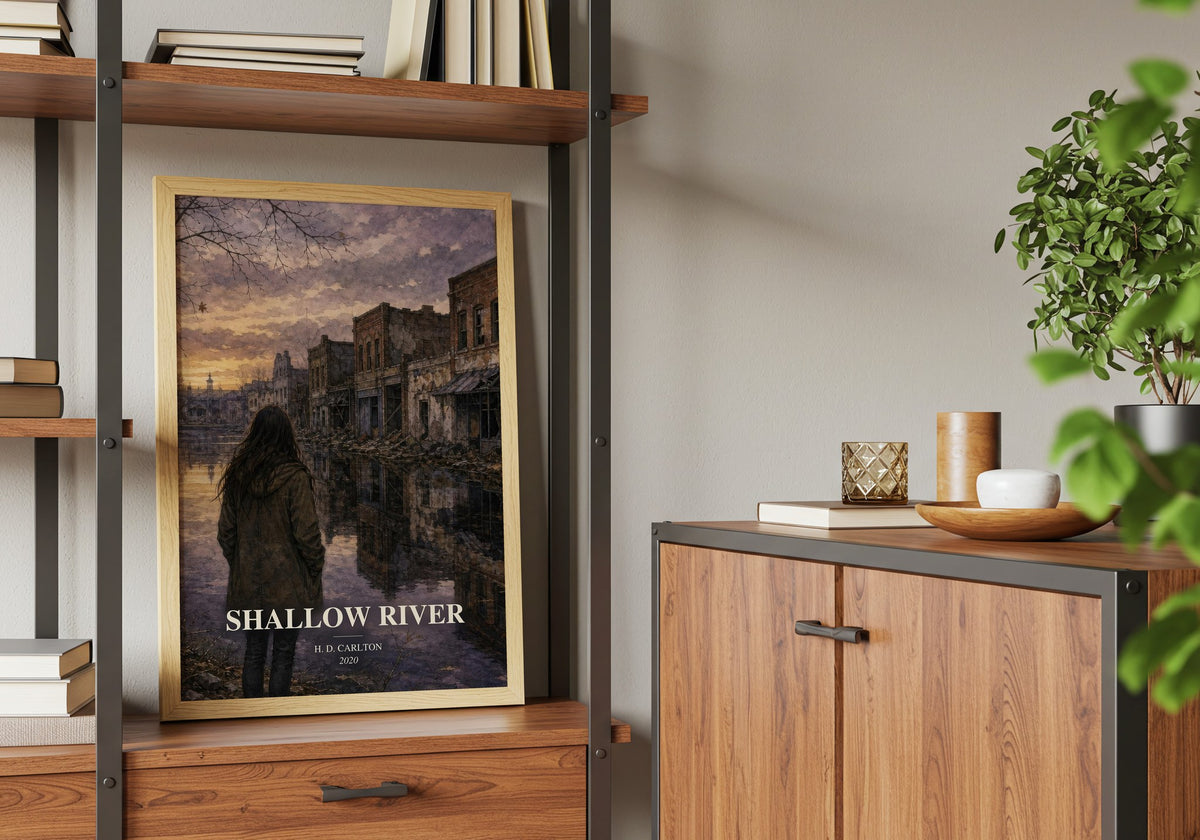 Shallow River book watercolour illustration paper finish options – matte satin gloss