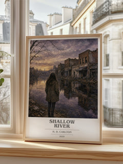 Shallow River book cover poster colour and style options – H. D. Carlton book art