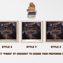 Phantom literary print in frame leaning in hallway – romance wall art