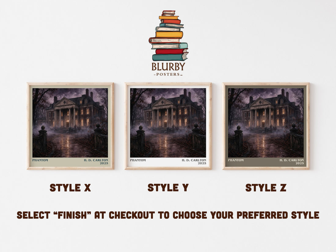 Phantom literary print in frame leaning in hallway – romance wall art (mockup)