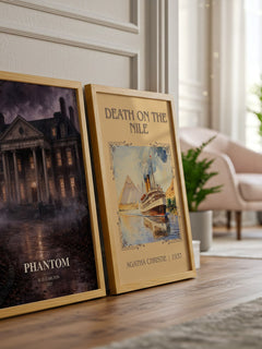 Phantom watercolour print framed by window – literary home decor