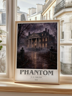 Phantom book cover poster colour and style options – H. D. Carlton book art