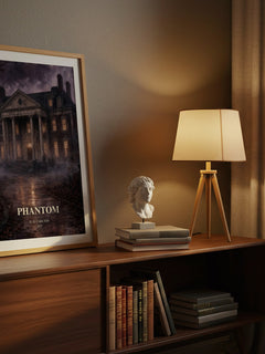 Phantom watercolour print on bookshelf – H. D. Carlton fan gift