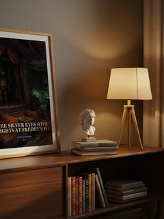 The Silver Eyes (Five Nights At Freddy's #1) watercolour print on bookshelf – Scott Cawthon fan gift