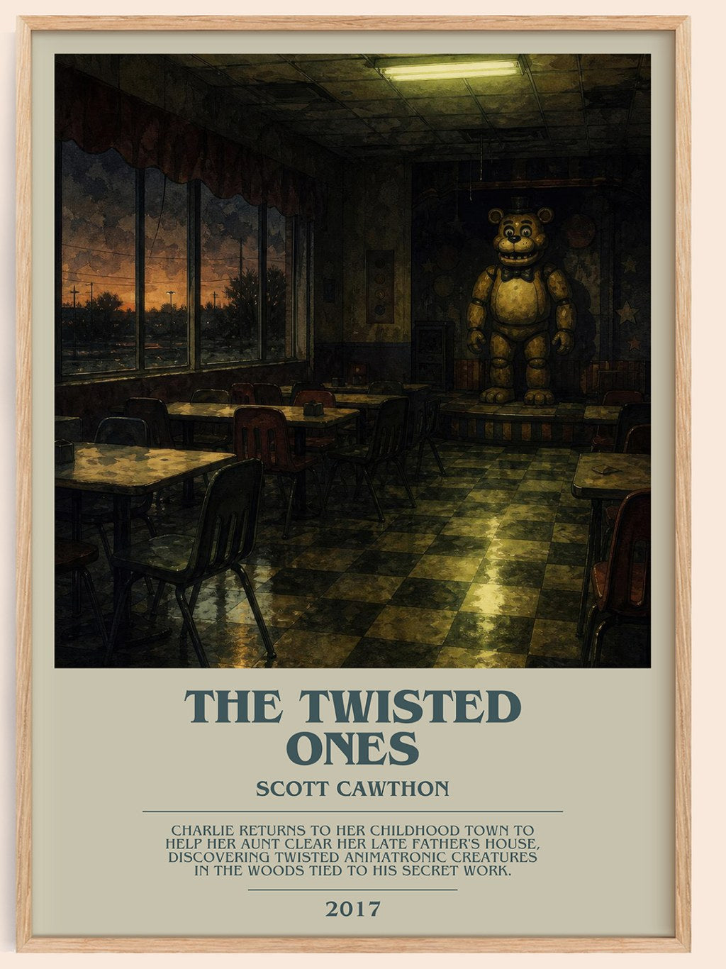 The Twisted Ones bookish book poster by Scott Cawthon – framed literary art print
