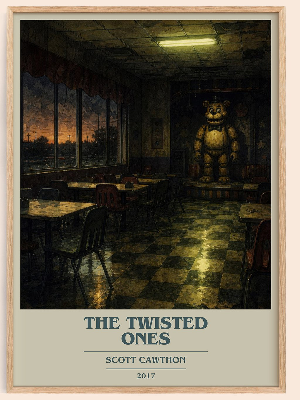 The Twisted Ones book cover book poster by Scott Cawthon – framed literary art print
