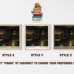 The Twisted Ones literary print in frame leaning in hallway – horror wall art