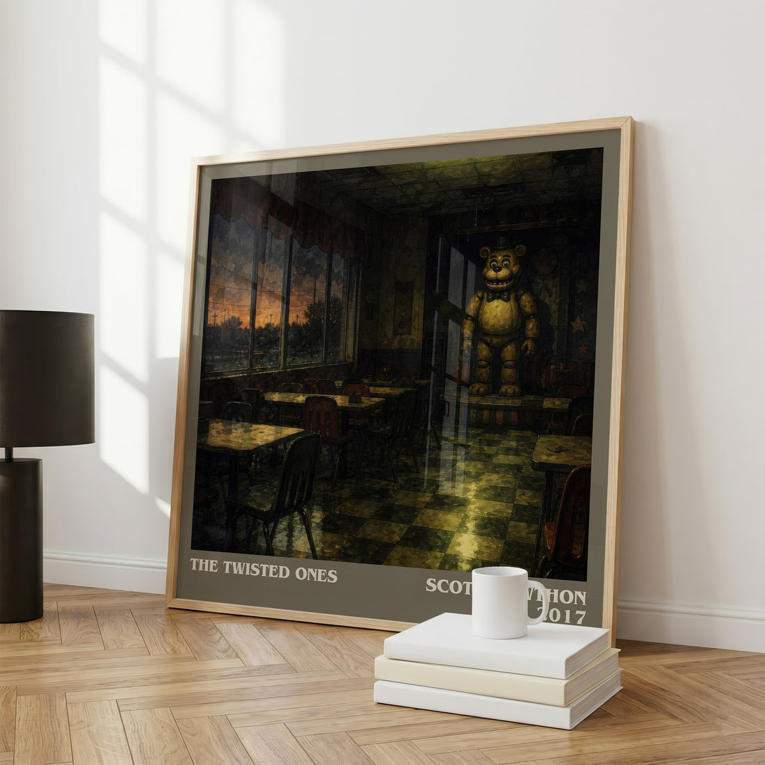 The Twisted Ones literary print framed by window – literary home decor