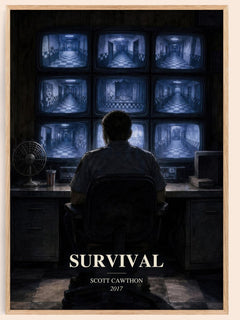 Survival watercolour book poster by Scott Cawthon – framed literary art print