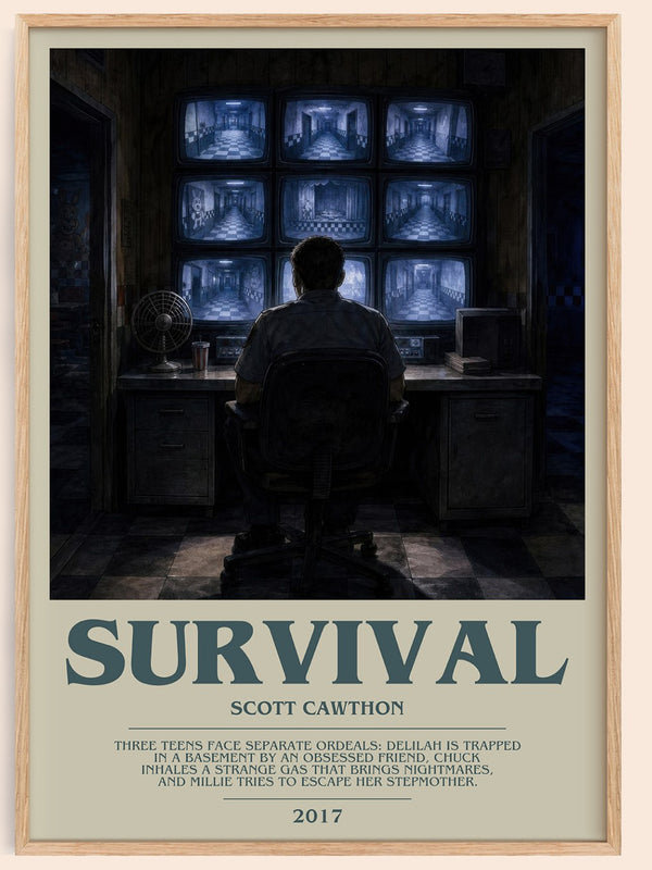 Survival bookish book poster by Scott Cawthon – framed literary art print