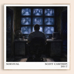 Survival literary book poster by Scott Cawthon – framed literary art print