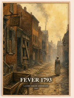 Fever 1793 watercolour book poster by Laurie Halse Anderson – framed literary art print