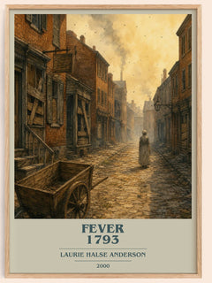 Fever 1793 book cover book poster by Laurie Halse Anderson – framed literary art print
