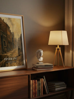 Fever 1793 watercolour print on bookshelf – Laurie Halse Anderson fan gift