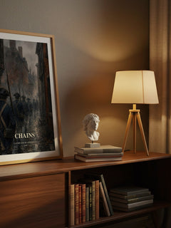 Chains watercolour print on bookshelf – Laurie Halse Anderson fan gift