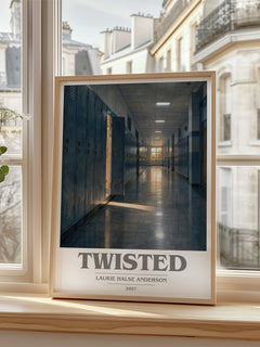 Twisted book cover poster colour and style options – Laurie Halse Anderson book art