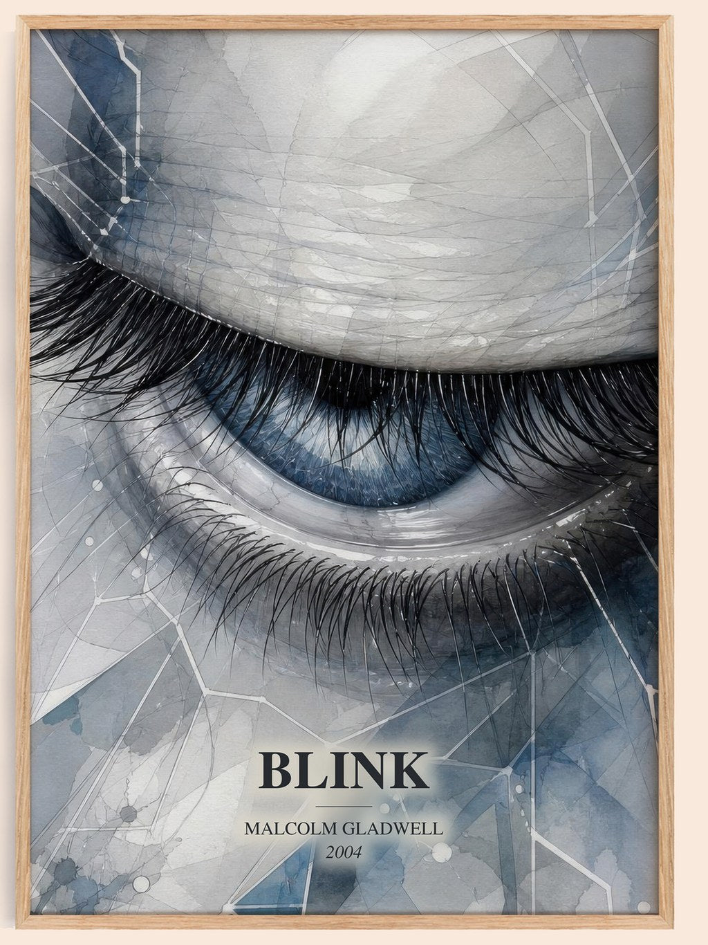 Blink watercolour book poster by Malcolm Gladwell – framed literary art print