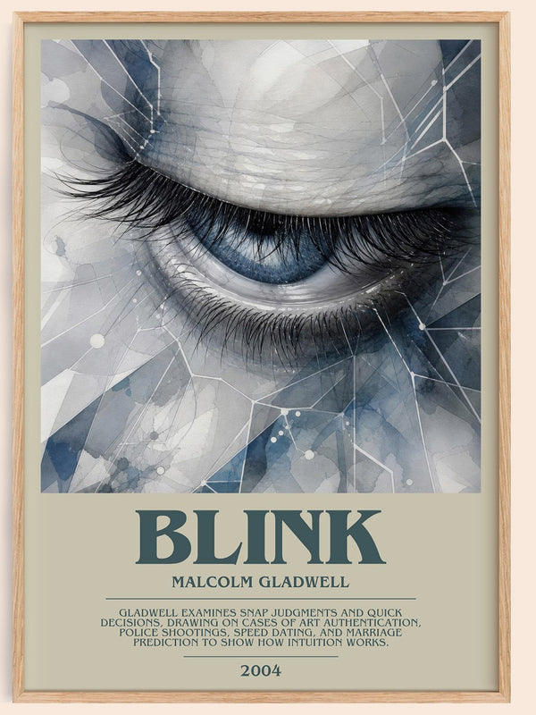Blink bookish book poster by Malcolm Gladwell – framed literary art print