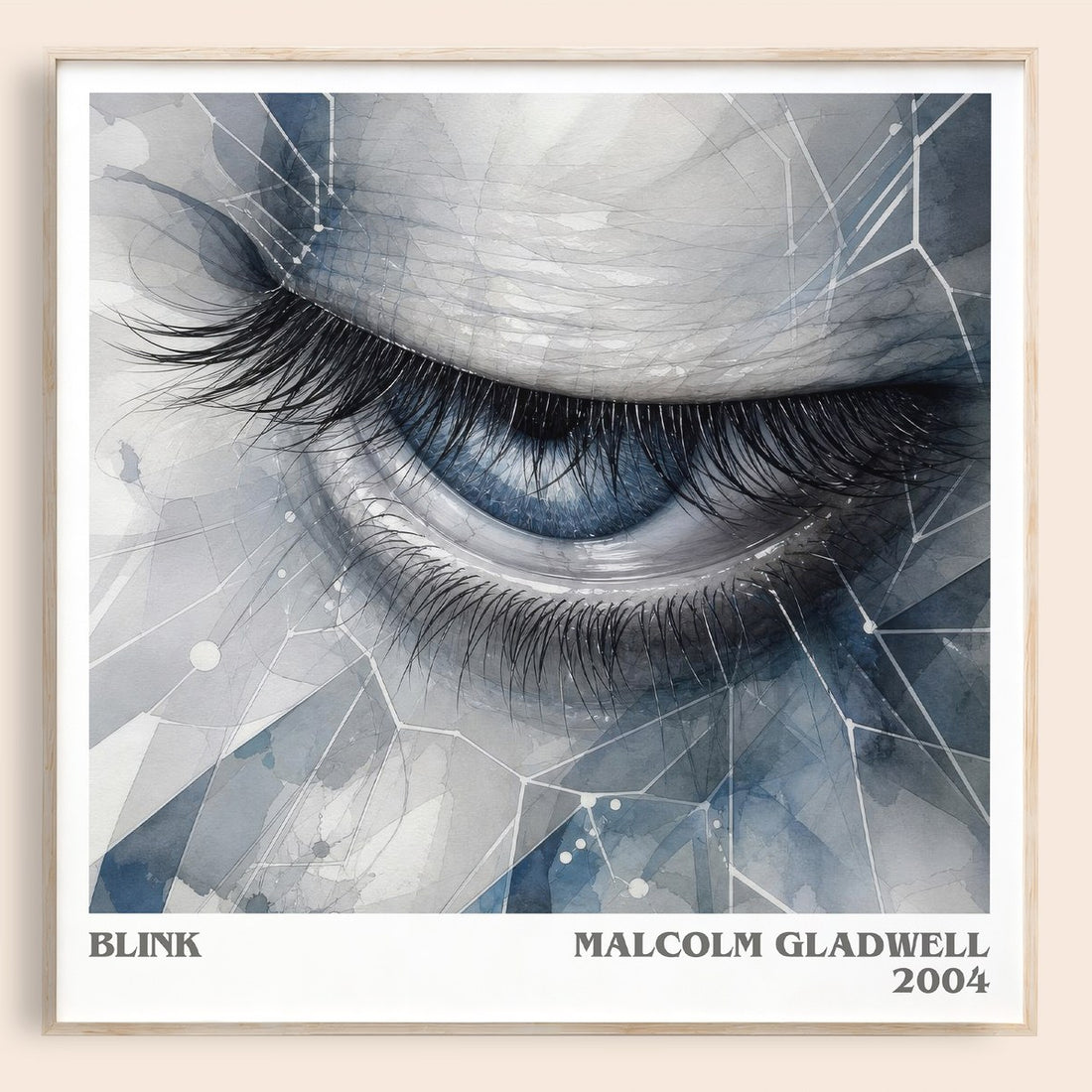 Blink literary book poster by Malcolm Gladwell – framed literary art print