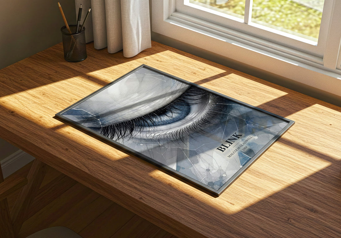Blink watercolour book poster framed on wall – non fiction wall art