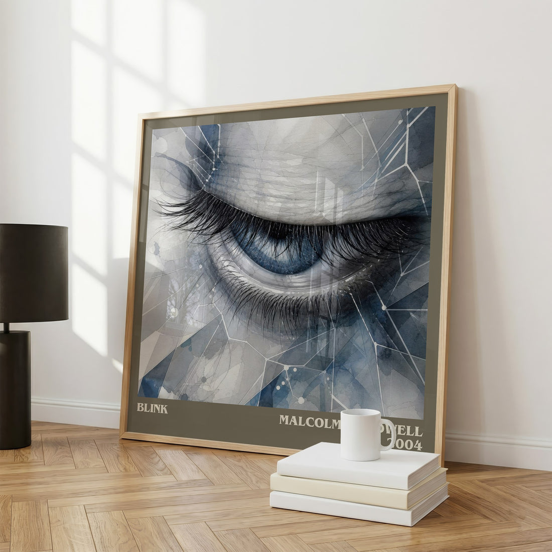 Blink literary print framed by window – literary home decor
