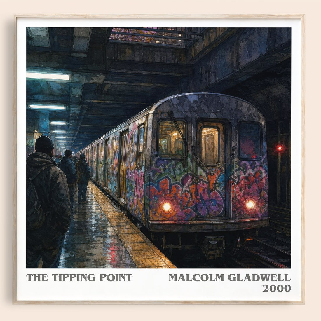 The Tipping Point literary book poster by Malcolm Gladwell – framed literary art print