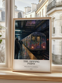 The Tipping Point book cover poster colour and style options – Malcolm Gladwell book art