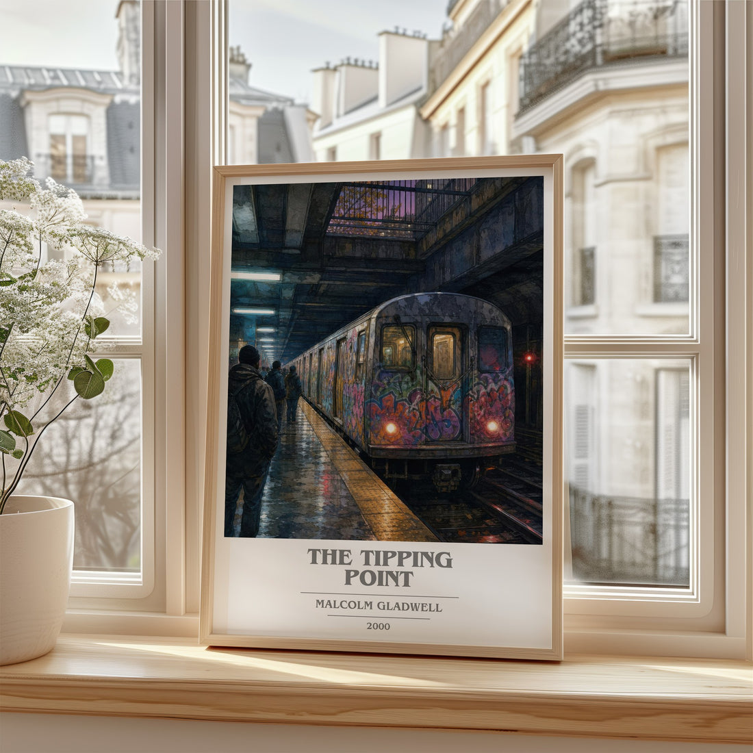 The Tipping Point book cover poster colour and style options – Malcolm Gladwell book art