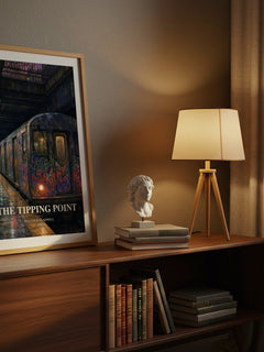 The Tipping Point watercolour print on bookshelf – Malcolm Gladwell fan gift