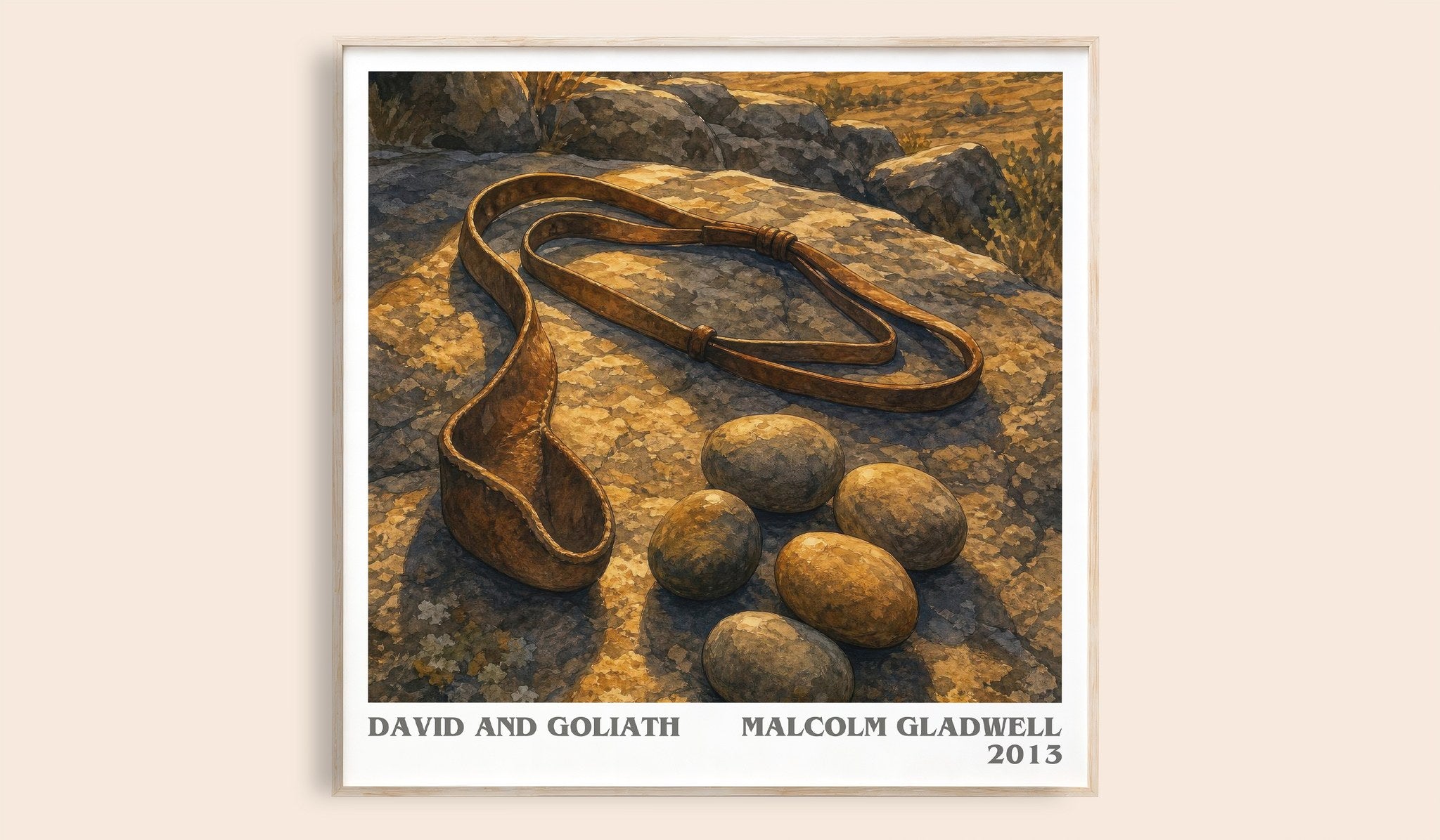 David and Goliath Literary Art Print by Malcolm Gladwell