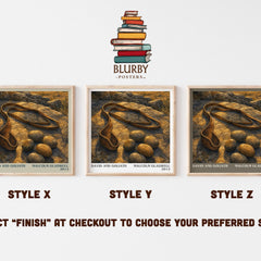David and Goliath literary print in frame leaning in hallway – non fiction wall art