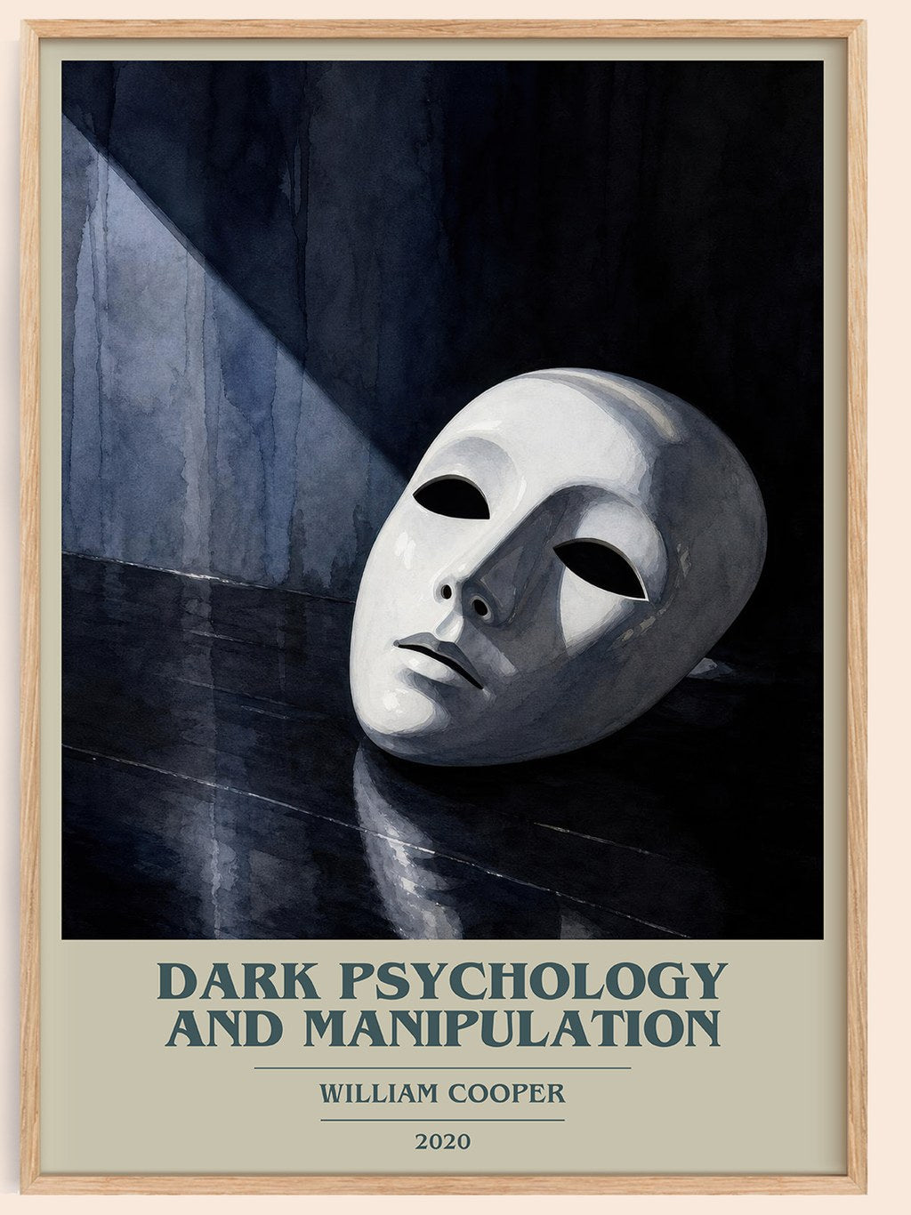 Dark Psychology and Manipulation book cover book poster by William Cooper – framed literary art print