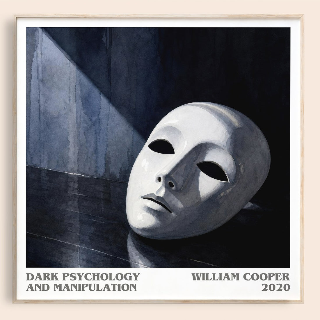 Dark Psychology and Manipulation literary book poster by William Cooper – framed literary art print