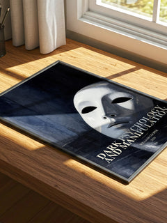 Dark Psychology and Manipulation watercolour book poster framed on wall – non fiction wall art