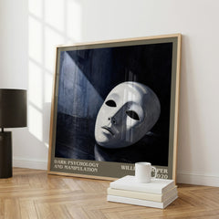 Dark Psychology and Manipulation literary print framed by window – literary home decor