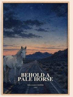 Behold a Pale Horse watercolour book poster by William Cooper – framed literary art print
