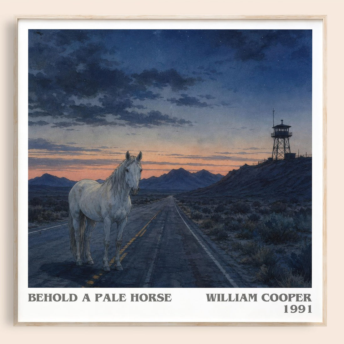 Behold a Pale Horse literary book poster by William Cooper – framed literary art print