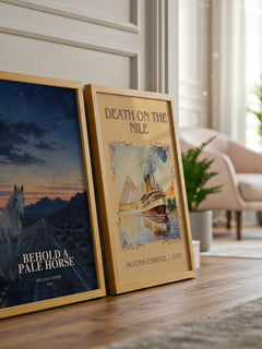 Behold a Pale Horse watercolour print framed by window – literary home decor