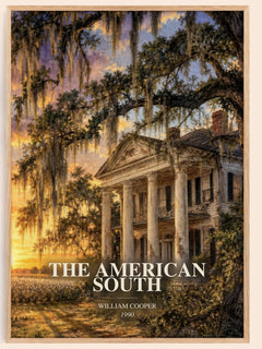 The American South watercolour book poster by William Cooper – framed literary art print