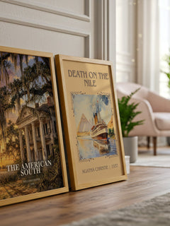 The American South watercolour print framed by window – literary home decor