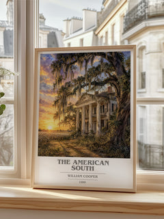 The American South book cover poster colour and style options – William Cooper book art