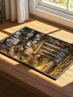 The American South watercolour book poster framed on wall – non fiction wall art
