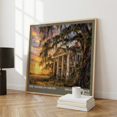 The American South literary print framed by window – literary home decor