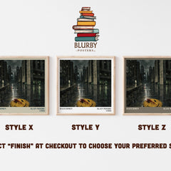 Watchmen literary print in frame leaning in hallway – sci fi wall art