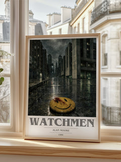 Watchmen book cover poster colour and style options – Alan Moore book art