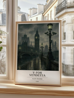 V for Vendetta book cover poster colour and style options – Alan Moore book art