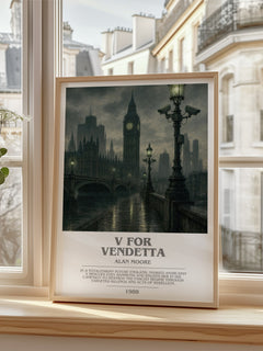V for Vendetta bookish poster colour and style options – Alan Moore book art